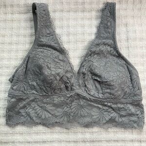 Aerie Charcoal Lace Bralette